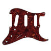 Picture of FLEOR SSS 8 Hole Strat Pickguard Guitar Backplate Tremolo Cavity Cover with Screw for Vintage Strat Style Guitar Parts, 4Ply Red Tortoise Shell