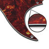 Picture of FLEOR SSS 8 Hole Strat Pickguard Guitar Backplate Tremolo Cavity Cover with Screw for Vintage Strat Style Guitar Parts, 4Ply Red Tortoise Shell