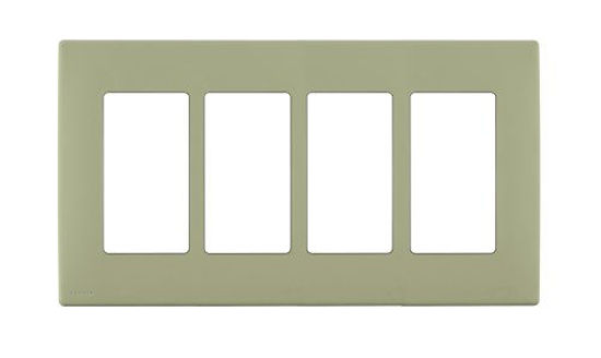 Picture of Leviton REWP4-PS Renu Four-Gang Screwless Snap-On Wallplate, Prairie Sage