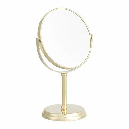 Picture of Amazon Basics Vanity Mirror - 1X/5X Magnification, Gold