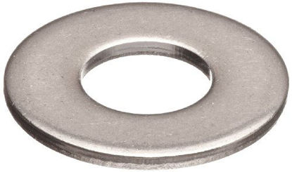 Picture of 316 Stainless Steel Flat Washer, Plain Finish, #6 Hole Size, 9/64" ID, 0.03" Nominal Thickness (Pack of 100)
