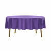 Picture of 90 inch Round Tablecloth Washable Polyester Table Cloth Decorative Table Cover for Wedding Party Dining Banquet90 inch,Purple