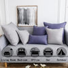 Picture of Jeanerlor Solid Cotton Linen Decoration Toss Throw Pillow Sham Cushion Case Special Pillow Cover Delicate Decorative Pillowcase for Bed/Chair/Couch, 18"x18"(45 x 45cm),2 Packs, Silver Grey