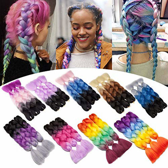 Benehair Jumbo Braiding Hair Extensions 24 Afro Box Braids Crochet