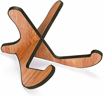 Picture of Aebor Guitar Stand Wood Thickened Universal, Wood Musical Instrument Stand with Soft Leather Edges for Acoustic,Classic, Electric, Bass Guitar.