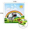 Picture of SANNIX 12 Pack Wooden Jigsaw Puzzles for Toddlers 2 3 4 5 Years Old, Party Favors Animals Jigsaw for Kids, Transportation Educational Puzzles Travel Toy with 12 Organize Bags