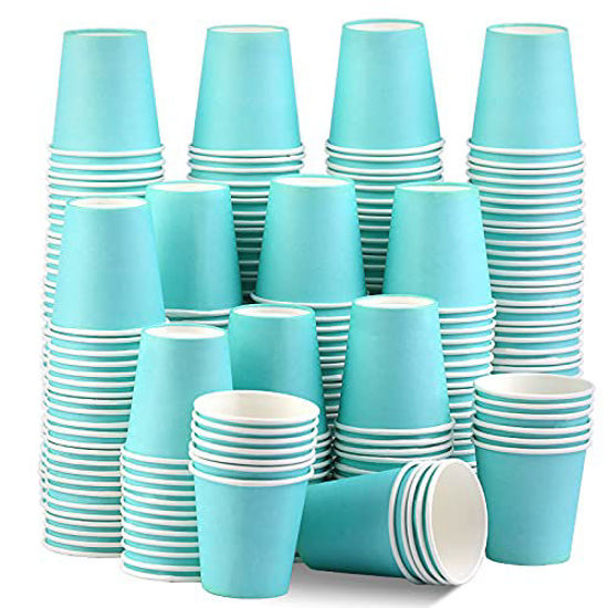 Stockroom Plus Small Paper Cups for Bathroom, 3oz Disposable Mouthwash Cups Bulk (Blue, 600 Pack)