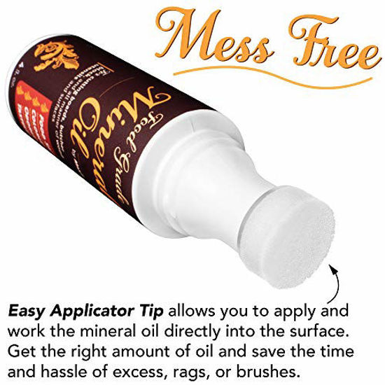 GetUSCart- Easy-Applicator Mineral Oil for Cutting Boards and All Wood