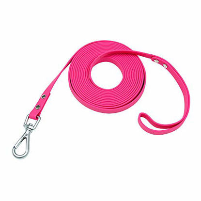Picture of NIMBLE Waterproof Dog Leash Durable Dog Rope Reflective Great for Small Medium Large Dog 5ft 10ft 16ft 30ft 50ft Training Long Leash for Outdoor (16 feet, Pink)