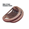 Picture of 1/2 Inch x 18 Inch Sanding Belts, 120 Grit Aluminum Oxide Sandpaper for Woodworking, Metal Polishing, 24 Pack(1/2x18in,120 grit)