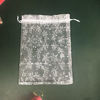 Picture of 100Pcs 6x9 inches Sheer Organza Bags Jewelry Drawstring Baby Shower Party Wedding Christmas Favor Gift Bags (White Snowflakes)