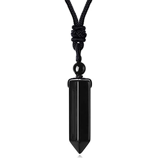 Natural Stone Bullet Shape Healing Point Pendant Necklace AtPerry –  AtPerry's Healing Crystals