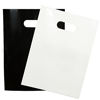 Picture of 200 Black & White Bags for Small Business 100 Black and 100 White 1.5Mil 9"x12" Merchandise Bags Extra Thick Glossy Thank You Bags and Shopping Bags For Small Business with Die Cut Handles For Retail