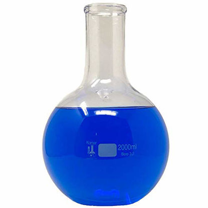 Picture of 2000ml Boiling Flask, 3.3 Boro. Glass, Flat Bottom, Karter Scientific 250D4 (Single)