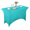 Picture of LZY Spandex Fitted Stretch Table Cover for 6 ft or 4ft or 8ft Folding Table, Rectangular Cocktail Tablecloth, Perfect for Party or Banquet
