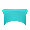 Picture of LZY Spandex Fitted Stretch Table Cover for 6 ft or 4ft or 8ft Folding Table, Rectangular Cocktail Tablecloth, Perfect for Party or Banquet