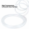 Picture of 3/4" ID 1" OD Clear Vinyl Tubing-10 Ft, 45PSI, Flexible Plastic Tubing, BPA Free and Non-Toxic, Multipurpose Clear Tubing Reinforced with 2 Stainless Screw Clamps