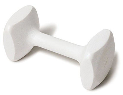 Picture of J&J Dog Supplies Obendience Retrieving Dumbell with 2" Ends, 2" Wide Bit and 9/16" Diameter Bit, White, X-Small