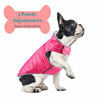 Picture of ACKERPET Reversible Dog Winter Jacket, Reflective Dog Coat Waterproof Winter Pet Vest, Warm Cold Weather Dog Clothes Lightweight Outdoor Apparel for Small Medium and Large Dogs (S, Pink&Sliver)