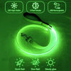 Picture of LED Dog Leash Light Up Dog Leash Micro USB Rechargeable Waterproof Nylon Webbing Glow Safety Standard Dog Leash for Dogs (Green)