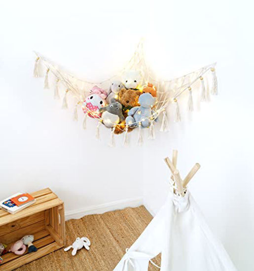 GetUSCart Mkono Stuffed Animal Hammock Boho Toy Storage Organizer