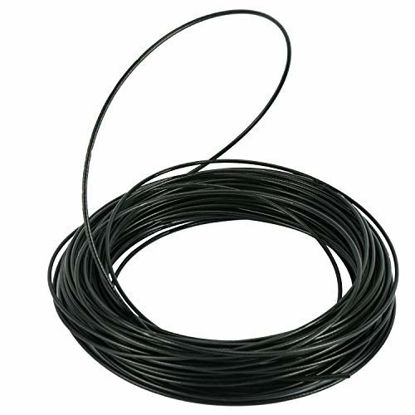 Picture of YaeGoo Stainless Steel 304 Black Wire Rope Vinyl Coated,7x7 Strand Core,1/16" Wire Rope,3/32" Coated OD,100FT,326 lbs Breaking Strength