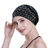 Picture of Women's Tam Hat Beanie Satin Lined Slouchy Sleep Cap Black Sky