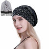 Picture of Women's Tam Hat Beanie Satin Lined Slouchy Sleep Cap Black Sky