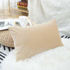 Picture of JUSPURBET Khaki Decorative Velvet Throw Pillow Covers 16x24,Pack of 2 Luxury Soft Solid Cushion Cases for Sofa Couch Bed