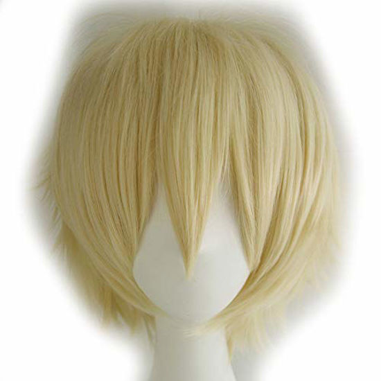 Picture of Max Beauty Unisex Anime Short Cosplay Short Wigs With Bangs Heat Resistant Hair for Party and Halloween for Gift + Free Cap