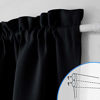 Picture of NICETOWN Blackout Side Door Window Curtains, Privacy Black Curtain Patio Door Thermal Insulated Drape and Blind for French Door (25W by 72L Inches, 1 Panel)