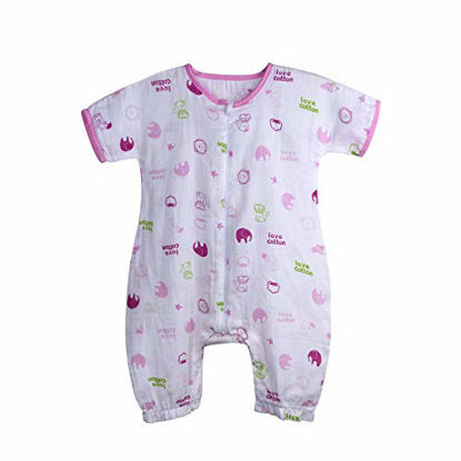 Picture of BLOOMSTAR Baby Wearable Blanket Muslin Leg Early Walker Toddler Sleeping Sack Cotton Short Sleeves Summer Sleepwear 0.5 Tog