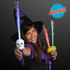 Picture of Assorted Flashing Light Up Fiber Optic Halloween Wands (Set of 3)