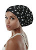 Picture of Satin Lined Sleep Cap for Long Hair Women Casual Slouchy Beanie Wig Headwear Black Brown