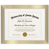 Picture of Americanflat 11x14 Gold Diploma Frame | Displays 8.5x11 Diplomas with Mat or 11x14 Inch Without Mat. Shatter-Resistant Glass. Hanging Hardware Included!