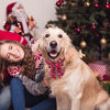 Picture of 2 Pack Christmas Dog Collar with Bow Tie, Classic Plaid Red Green Dog Collars with Removable Bowtie Christmas Collars for Small Medium Large Dogs Pets (Medium)