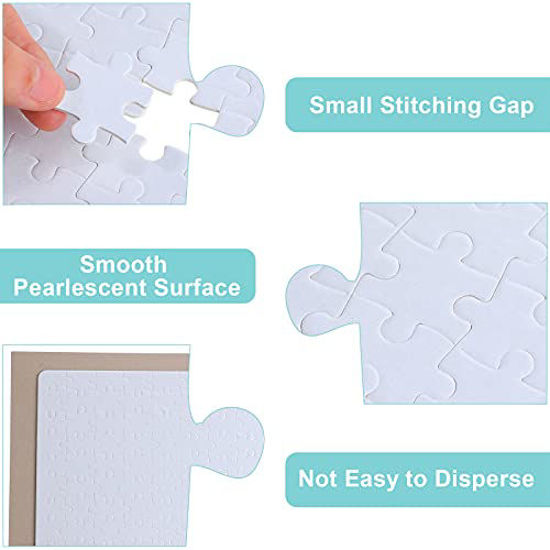 GetUSCart 6 Sets Sublimation Blanks Puzzles White Jigsaw Puzzle Blank