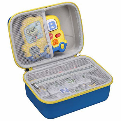 Picture of Aproca Hard Storage Travel Case for Leapfrog Fridge Phonics Magnetic Letter Set (Blue-Yellow Zipper)
