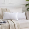Picture of JUSPURBET White Decorative Velvet Throw Pillow Covers 16x24,Pack of 2 Luxury Soft Solid Cushion Cases for Sofa Couch Bed