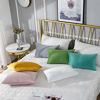 Picture of JUSPURBET White Decorative Velvet Throw Pillow Covers 16x24,Pack of 2 Luxury Soft Solid Cushion Cases for Sofa Couch Bed
