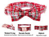 Picture of Lionheart glory Christmas Plaid Dog Collar Adjustable Soft Dog Collar with Bowtie, Pet Gift Dog Collars Bow for Small Medium Large Dogs