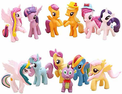 Picture of My Little Pony Toys, 12 Pcs Celebration Set Toy, Great for Play or Collecting. (Style A)