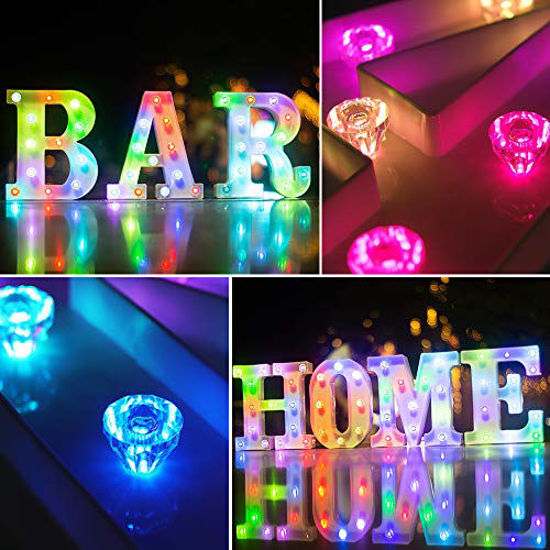 GetUSCart- Colorful LED Letter Lights Signs, Color Changing Light Up ...