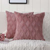 Picture of Madizz Pack of 2 Soft Plush Short Wool Velvet Decorative Throw Pillow Covers Luxury Style Cushion Case Pillow Shell for Sofa Bedroom Square Pink 16x16 inch