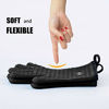 Picture of Loveuing Kitchen Oven Gloves - Silicone and Cotton Double-Layer Heat Resistant Oven Mitts /BBQ Gloves /Grill Gloves - Perfect for Baking and Grilling - 1 Pair (One Size Fits Most, Black)