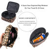 Picture of Makeup Bag Leopard Travel Large Toiletry Bag 3 Pack Portable Cheetah Cosmetic Organizer Pouch with Small Brush Storage Case Gold Zipper Waterproof for Women and Girls