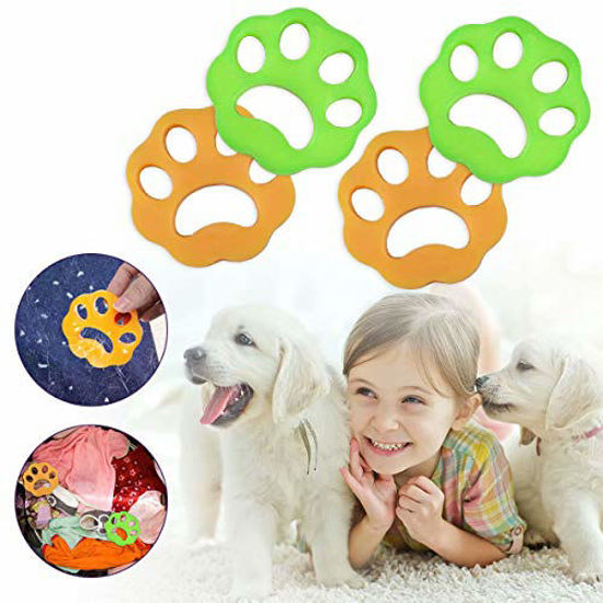 4PCS Pet Hair Remover Washing Machine Dryer Hair Catcher Reusable Cat Dog  Fur Clothing Bedding Lint Hair Remover for Laundry
