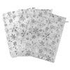 Picture of SUNGULF 50Pcs 8x12 Inches Sheer Organza Drawstring Pouches Christmas Jewelry Candy Wedding Favor Party Gift Bags (White Snowflake)