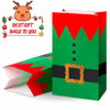 Picture of 30 Pieces Paper Christmas Elves Suit Print Treat Bags Xmas Party Bags Elf Candy Goodies Bags for Winter Holiday Christmas Party Favors, 8.3 x 4.7 x 3.1 Inches