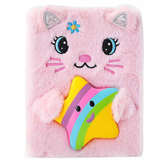 Notebook Notebooks for Girls Cute Diary Writing Paper Plush Child Cat Journal  Ages 8-12 - AliExpress